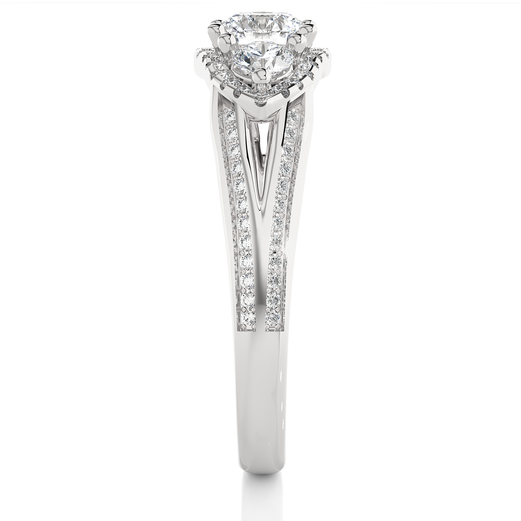 1.14 Carat H Color VS1 Clarity Diamond Studded Natural Diamond Ring.